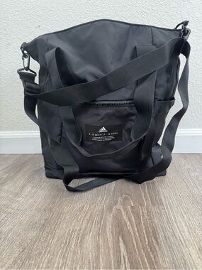 adidas Black Nylon Messenger Tote with Adjustable Strap